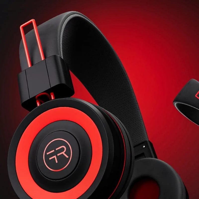 Famous Red wireless headset product render