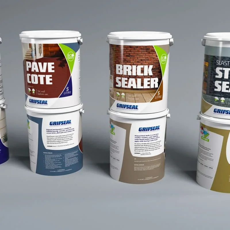 GripSeal 5 litre product family with colour-coded labels