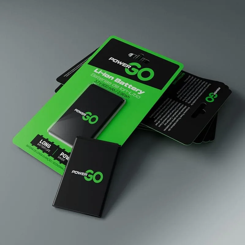 PowerGo mobile phone battery packaging front