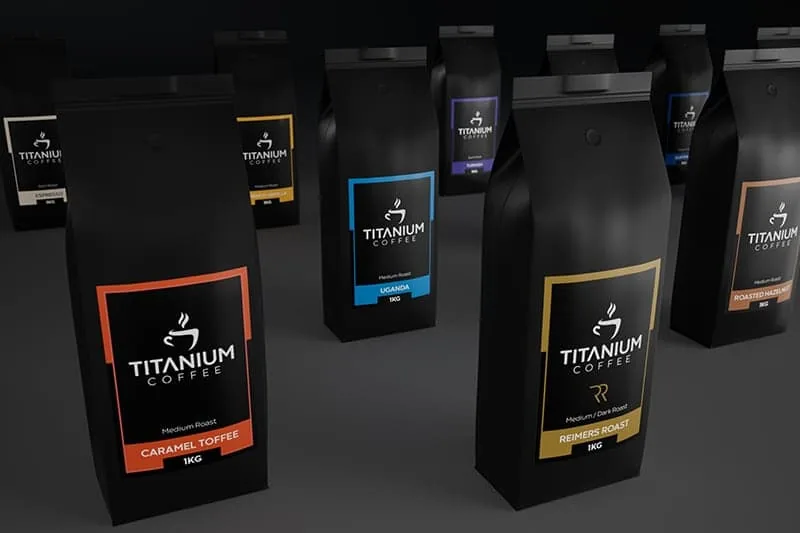Titanium Coffee packaging range